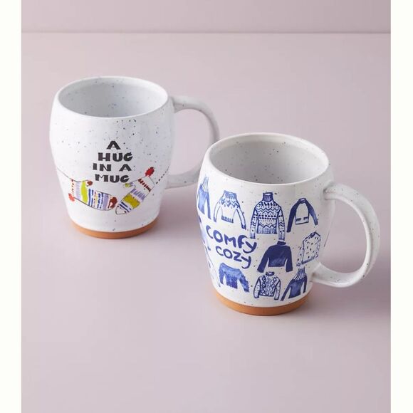 Anthropologie NIB Sweater Weather A Hug in a Mug Mittens Mug Stoneware Cup 16oz - Picture 2 of 10